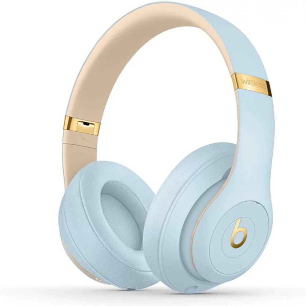 Beats by Dr Dre Studio 3 headphones Sky blue and gold